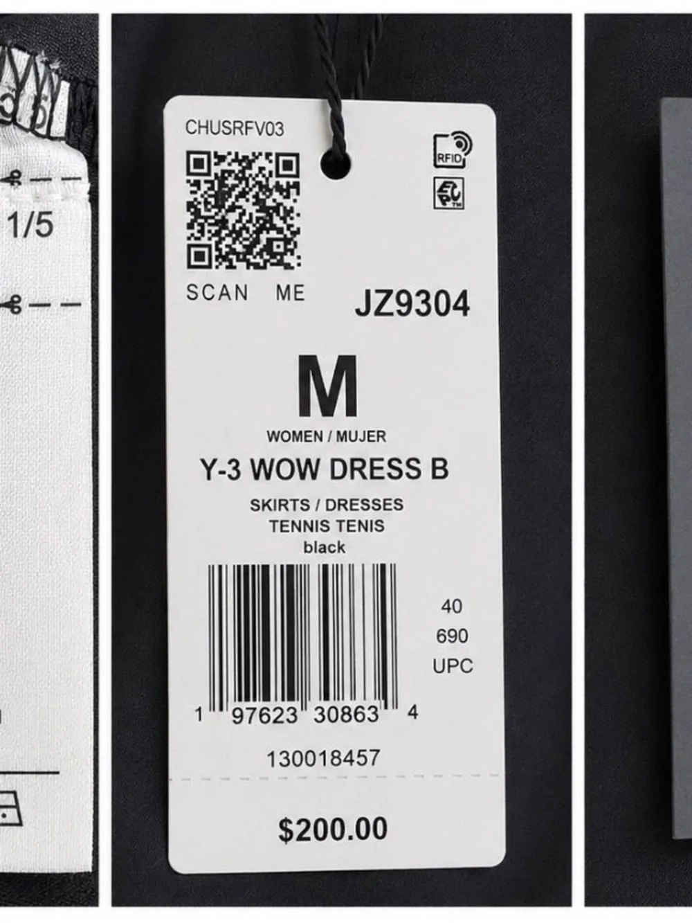 Y-3 Adidas WOW Dress B Black Women’s Size M JZ9304 NWT Tennis Performance Dress